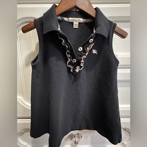 Little girls Burberry ruffle top sleeveless sz 10